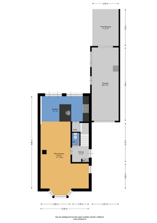 Floorplan - Oranjeweg 11, 1241 XN Kortenhoef
